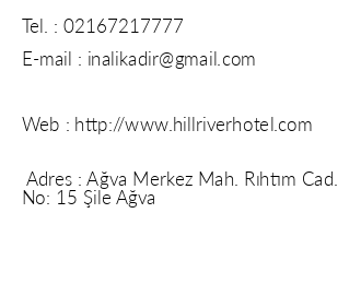 Hill River Hotel iletiim bilgileri